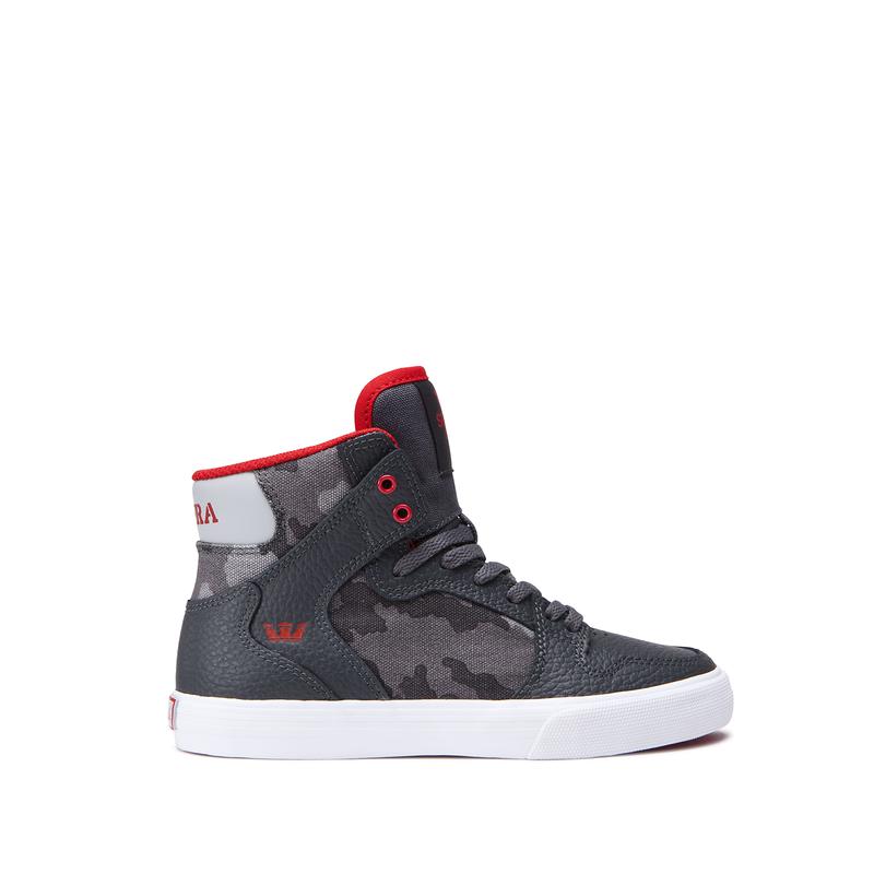 Supra VAIDER - Çocuk Boğazlı Ayakkabı - Gri / Camo - Türkiye (82305AOMC)